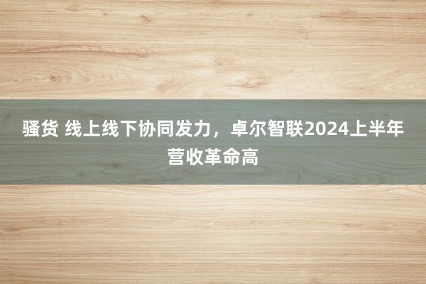 骚货 线上线下协同发力，卓尔智联2024上半年营收革命高